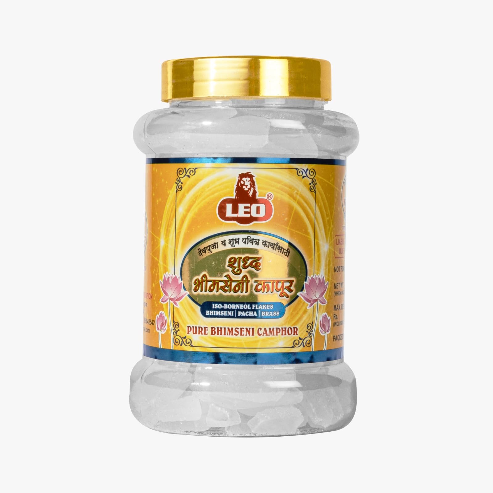 LEO Bhimseni Camphor (Kapoor) Iso Borneol Flakes | Premium Pooja